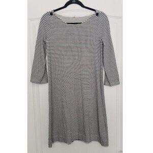 J.‎ Crew Long Sleeve Striped T-shirt Dress Sz M Lightweight Nautical Coastal